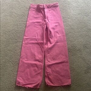 Zara Ultra High Rise Pink Jeans